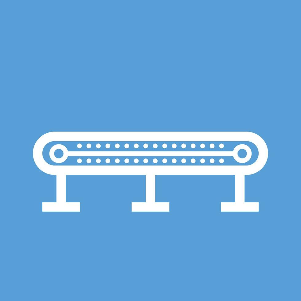 Conveyor I Line Color Background Icon vector