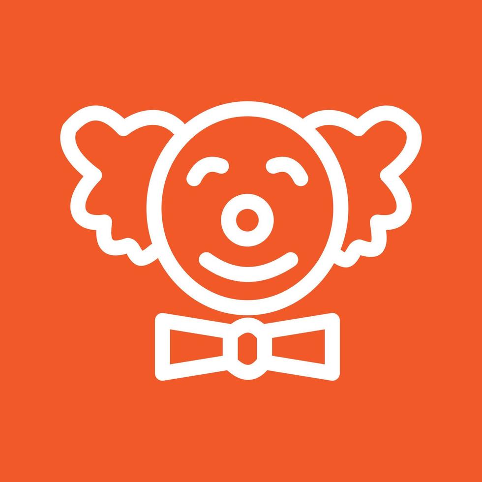 Clown Line Color Background Icon vector