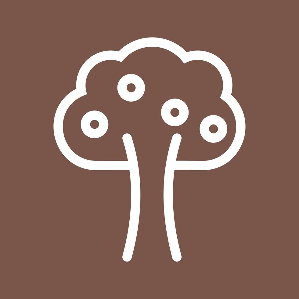 Fruit Tree Line Color Background Icon vector