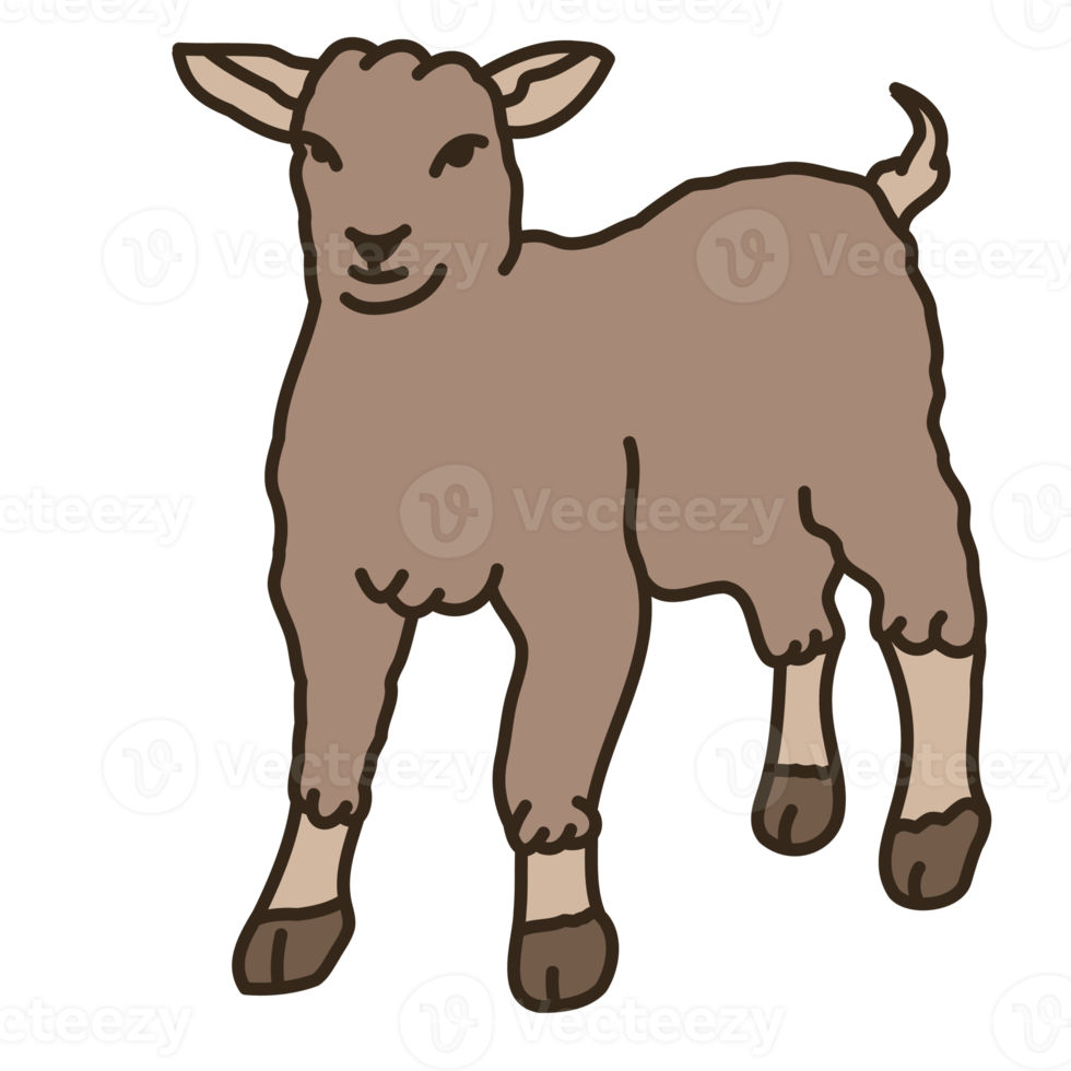 Aesthetic Cute Cute Brown Sheep Bullet Journal png