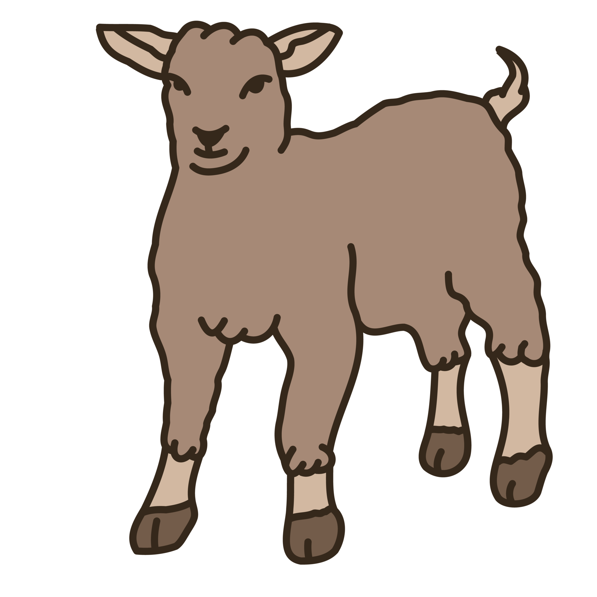 Aesthetic Cute Cute Brown Sheep Bullet Journal 16725972 PNG