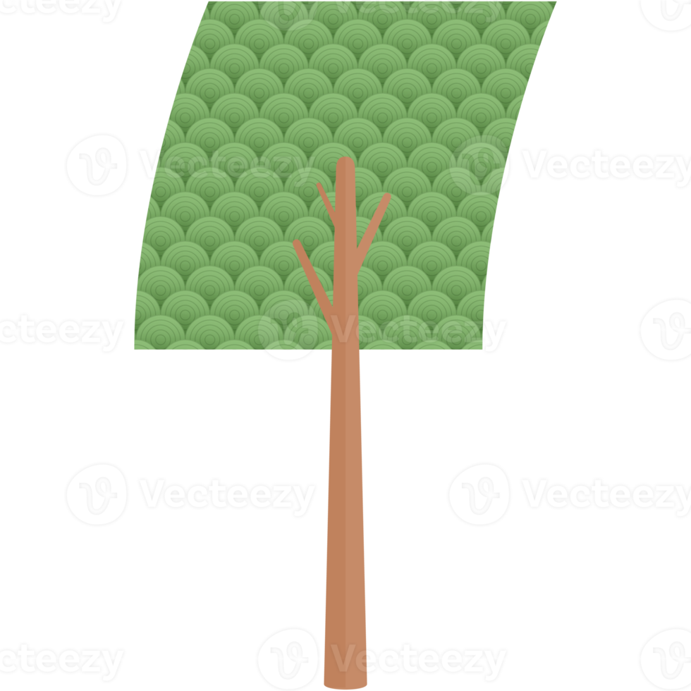 flacher kreis thematischer baum natur ästhetisches sammlungsset png