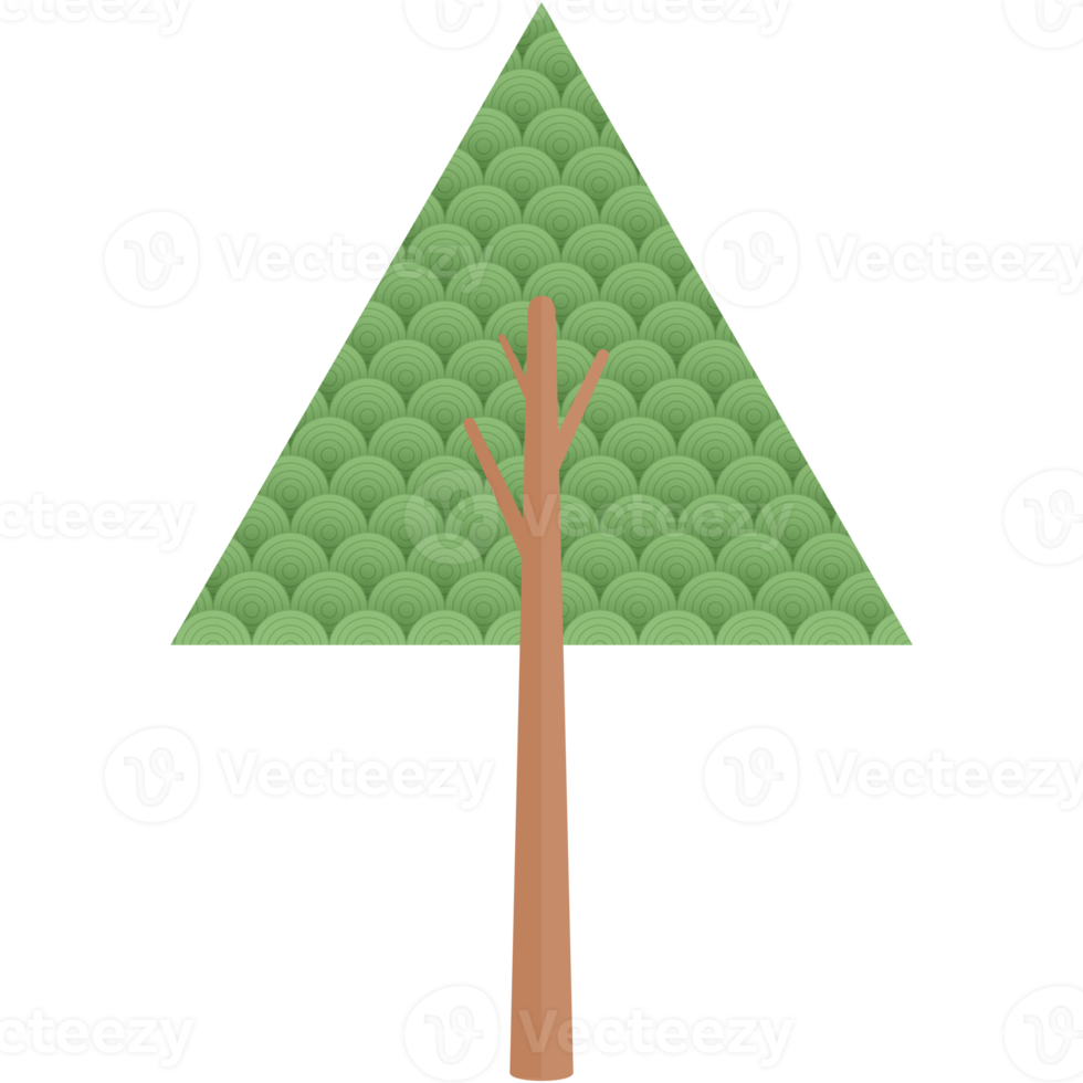 Flat Circle Themed Tree Nature Aesthetic Collection Set png
