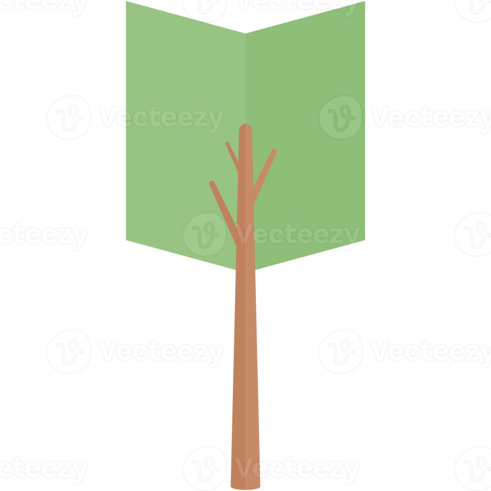 conjunto de coleção estética de natureza de árvore plana png