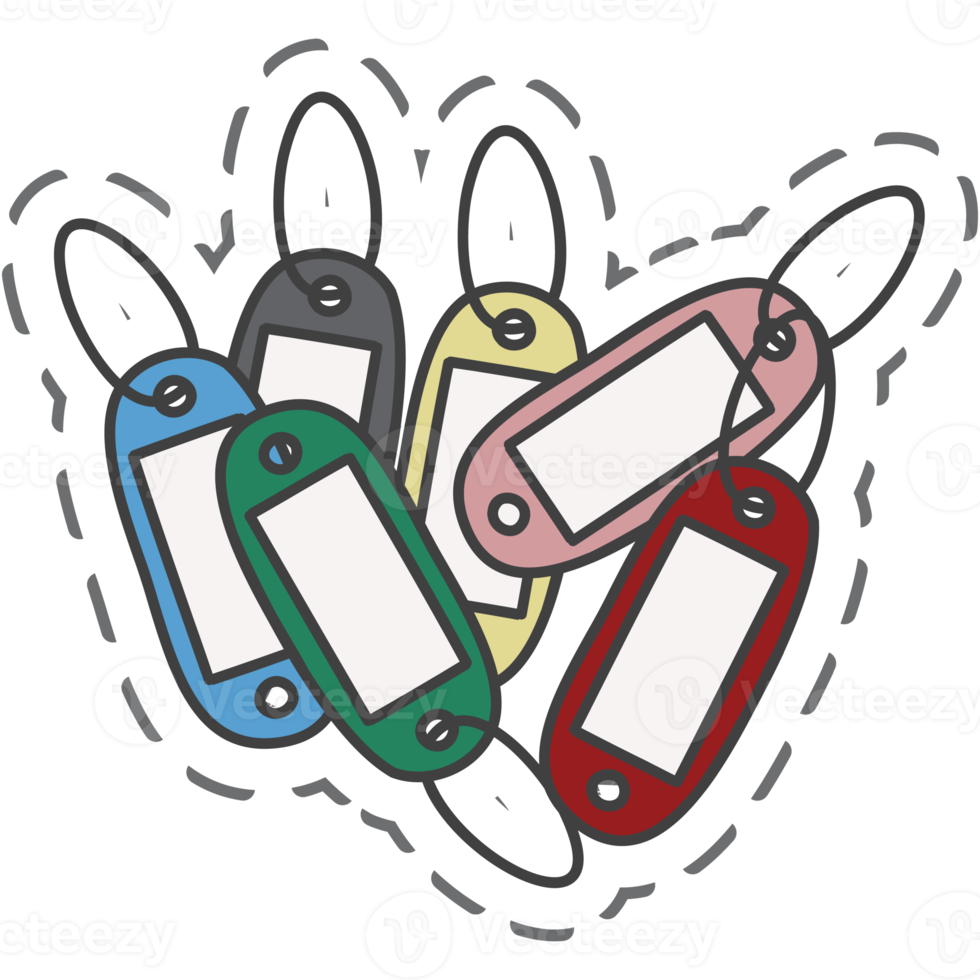 Aesthetic Keychain Marker Sticker Back To School png