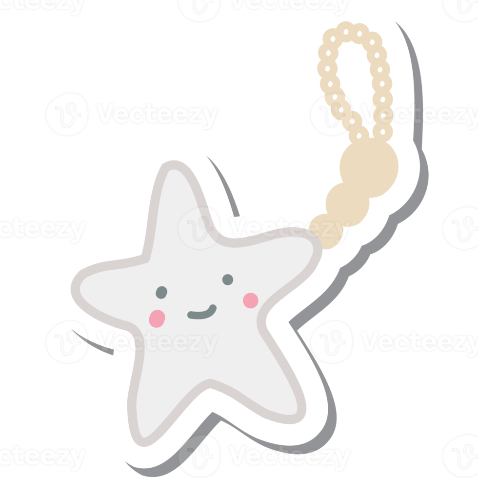 Aesthetic Sticker Star Shaped Baby Born Toys Collection png