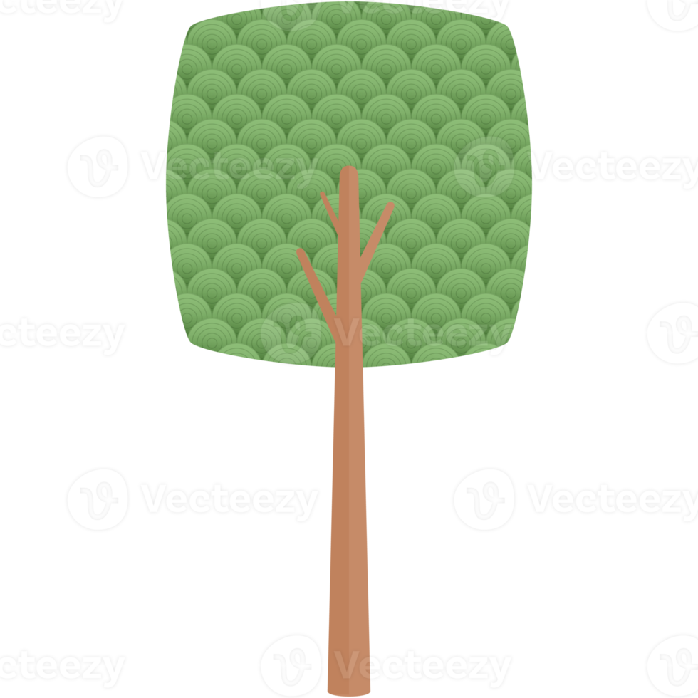 Flat Circle Themed Tree Nature Aesthetic Collection Set png