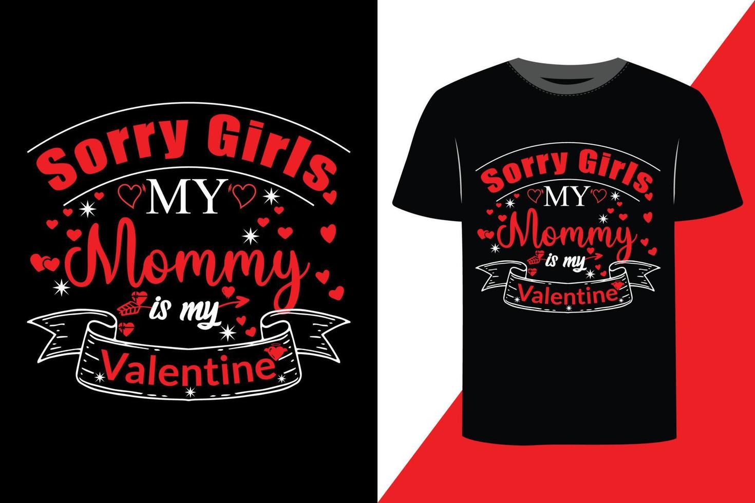 Valentine print ready t-shirt design vector