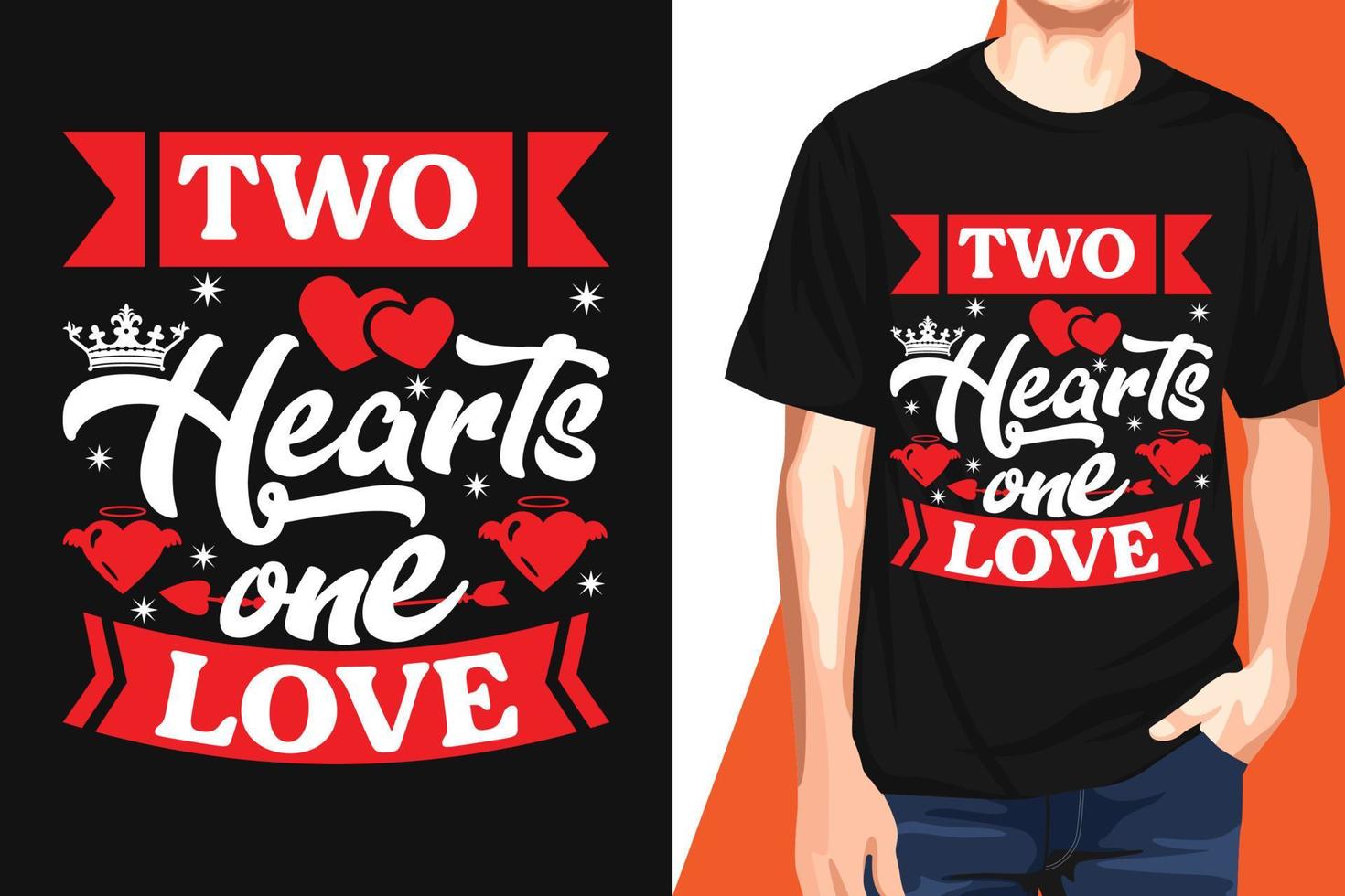 Valentine print ready t-shirt design vector