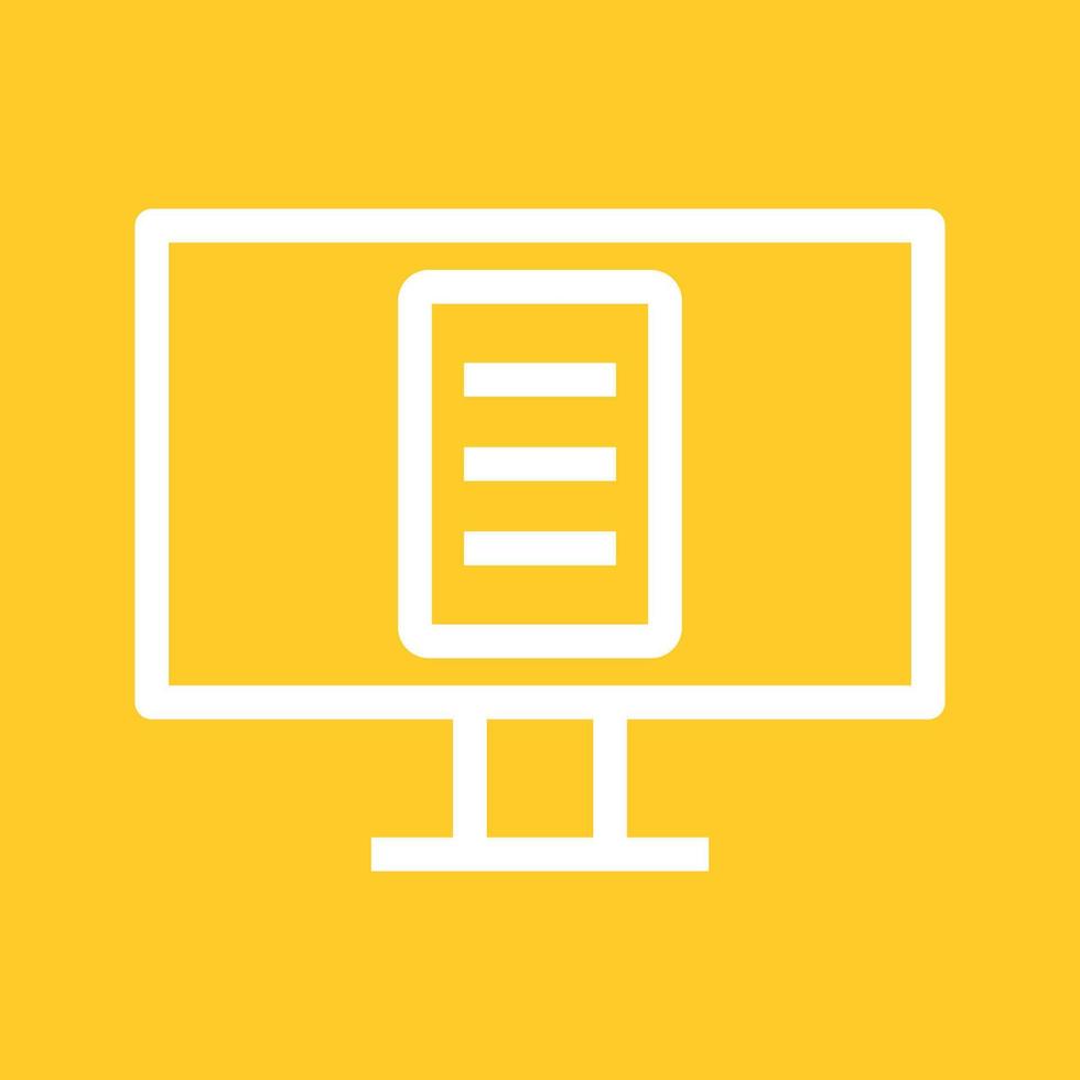 Online Lectures Line Color Background Icon vector