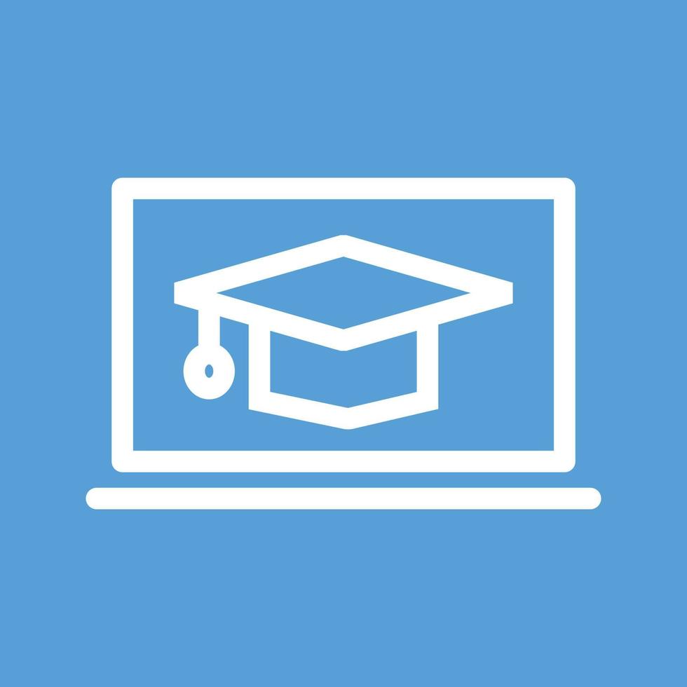 Get Degree Online III Line Color Background Icon vector