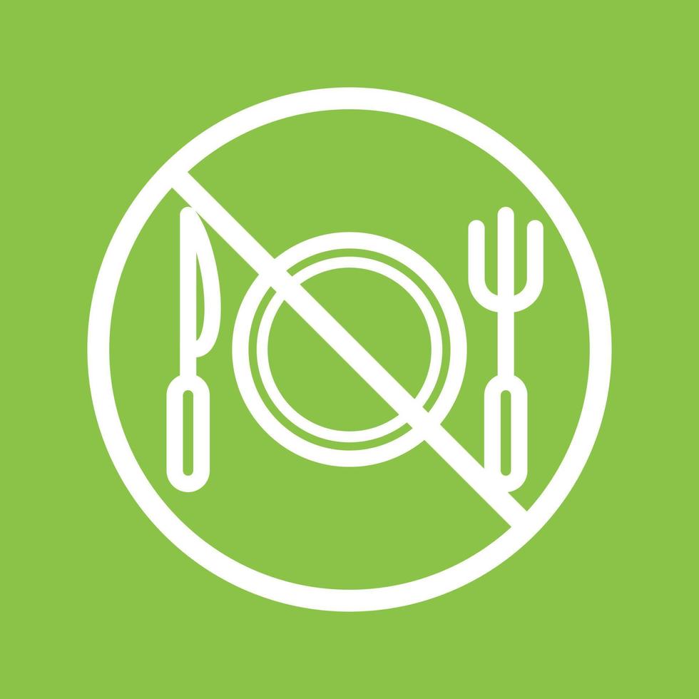 No Food Line Color Background Icon vector