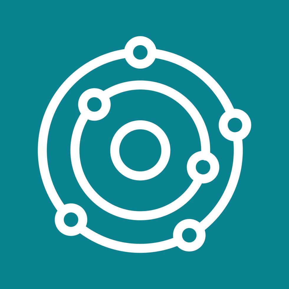Atomic Structure I Line Color Background Icon vector