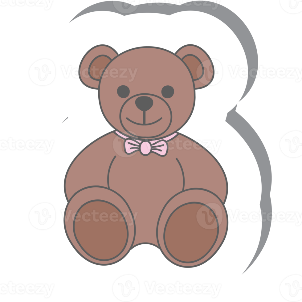 Aesthetic Sticker Baby Born Girl Teddy Bear Toy Collection png