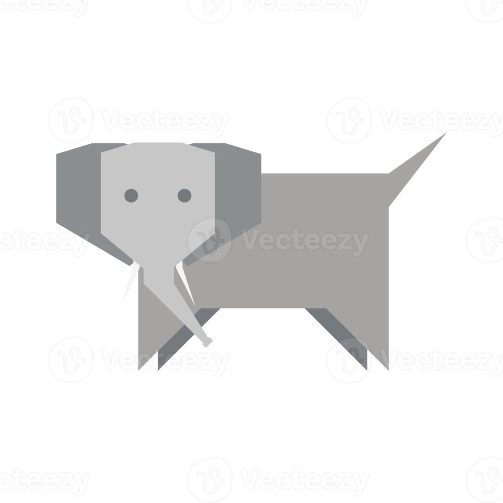 söt elefant djur- rike däggdjur platt design png