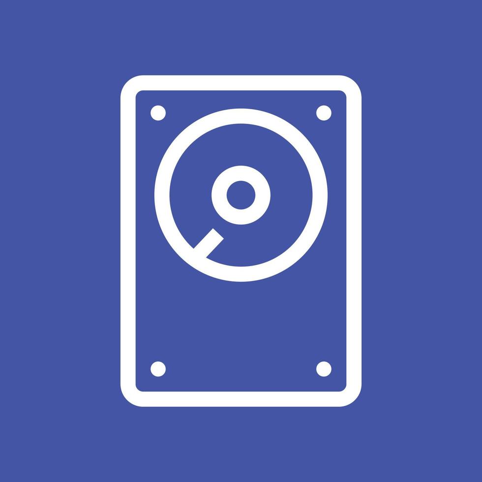 Hard Disk Line Color Background Icon vector