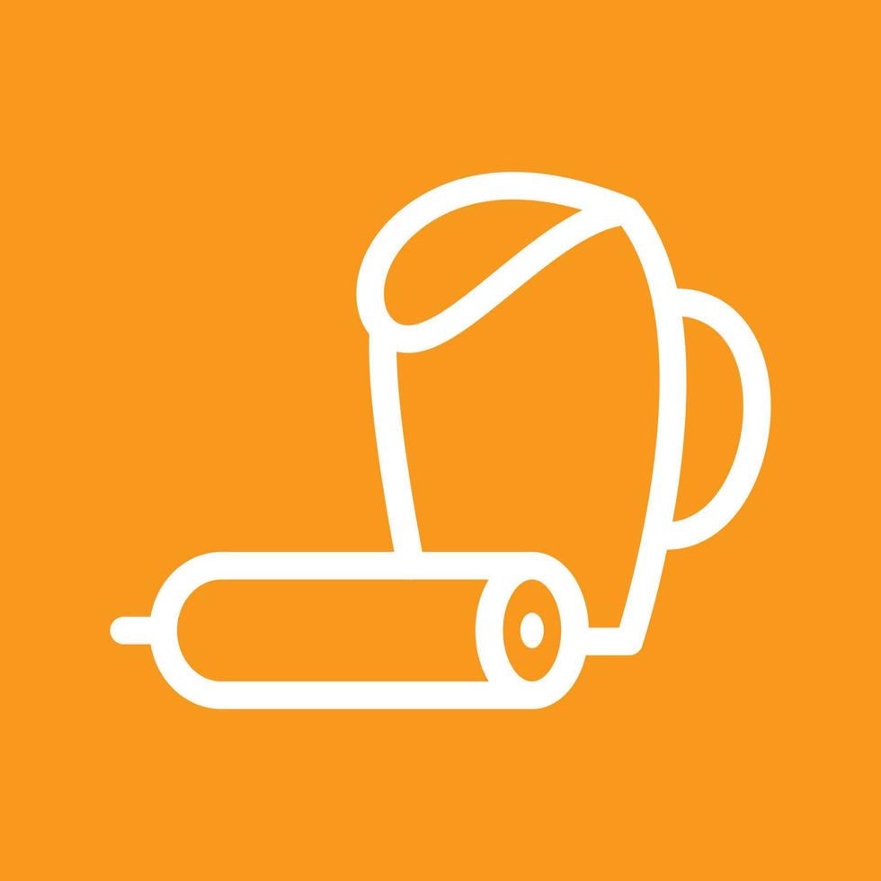 Food and Beer Line Color Background Icon vector