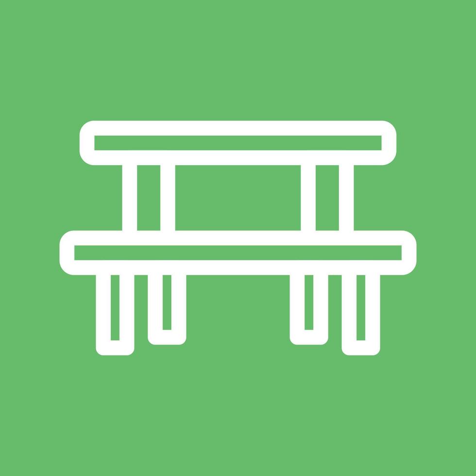 Picnic of Table Line Color Background Icon vector