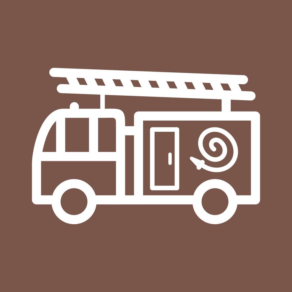 Fire Truck Line Color Background Icon vector
