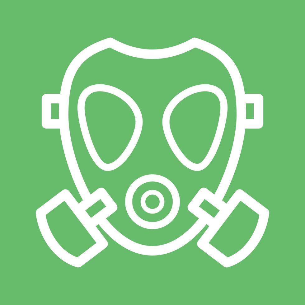 Oxygen Mask Line Color Background Icon vector