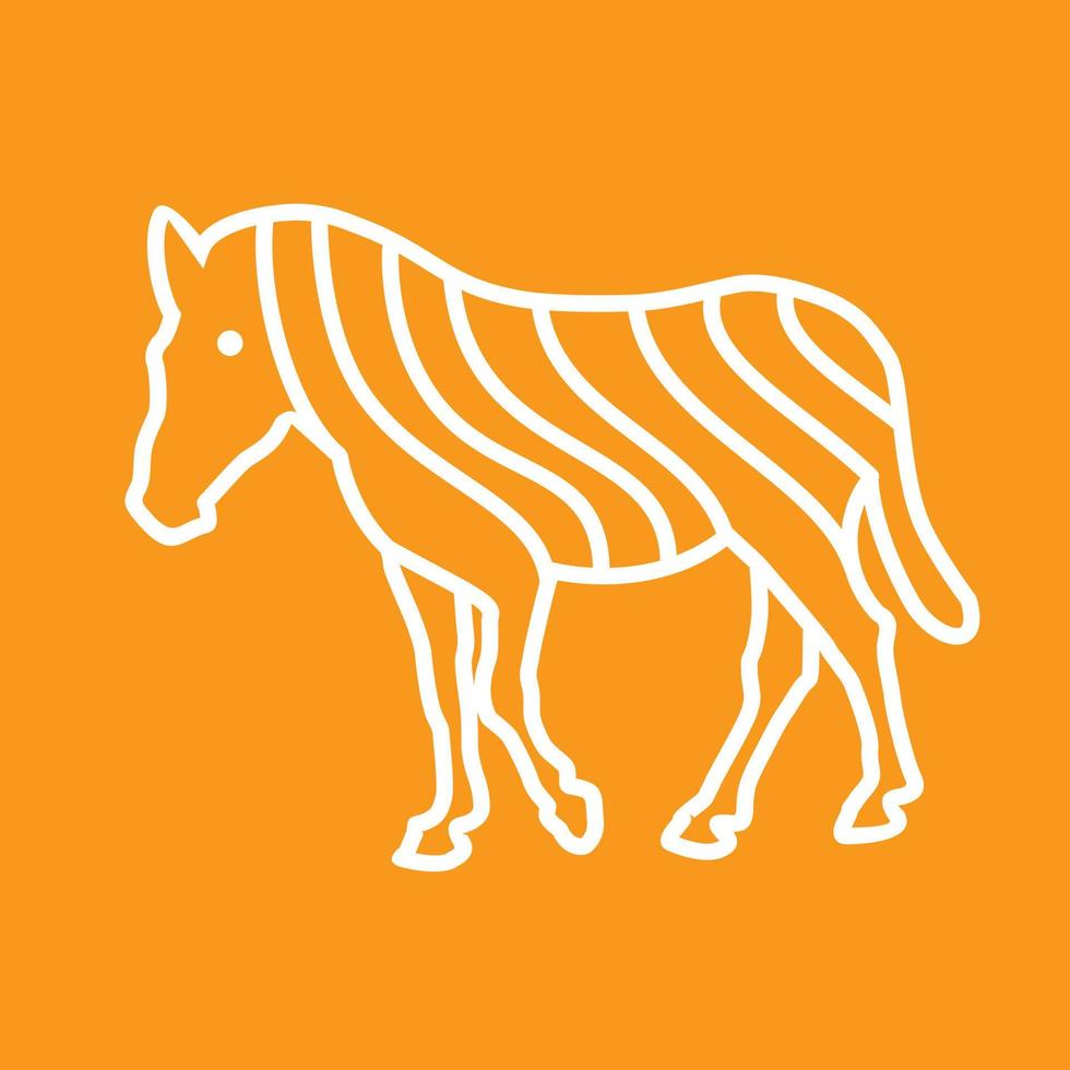 Zebra Line Color Background Icon vector