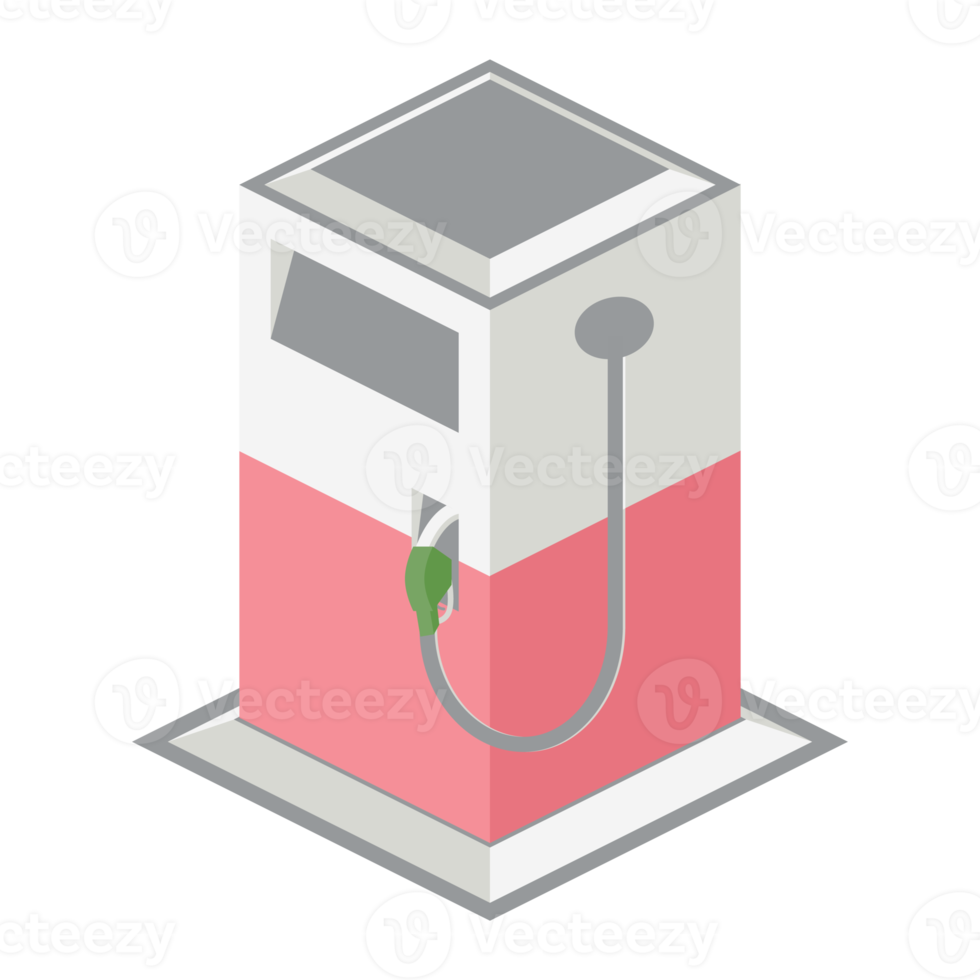 isometric gasoline refueling pump 3d universal scenery collection set png