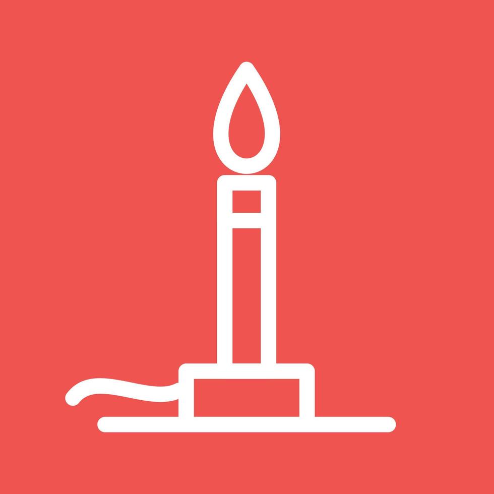 Bunsen Burner Line Color Background Icon vector