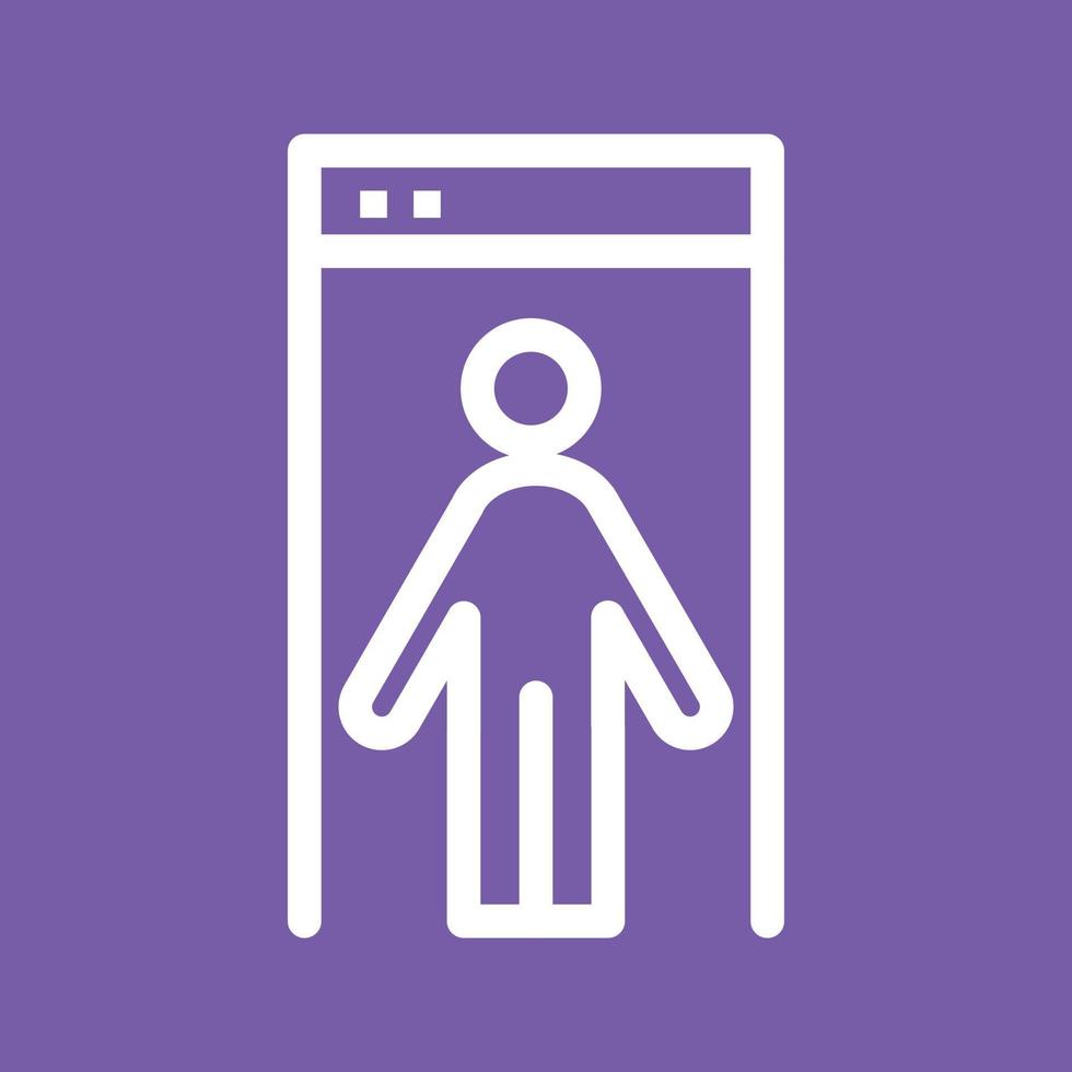 Security Check Line Color Background Icon vector