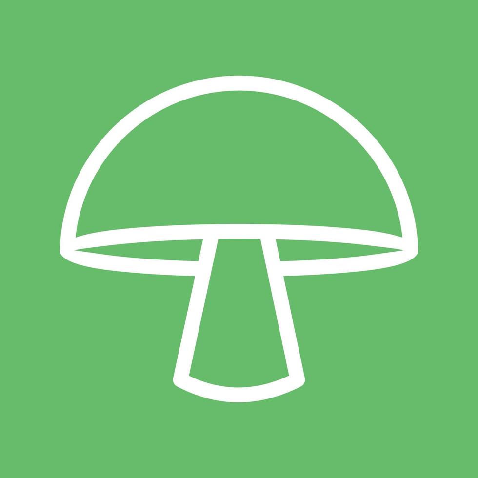 Single Mushroom Line Color Background Icon vector