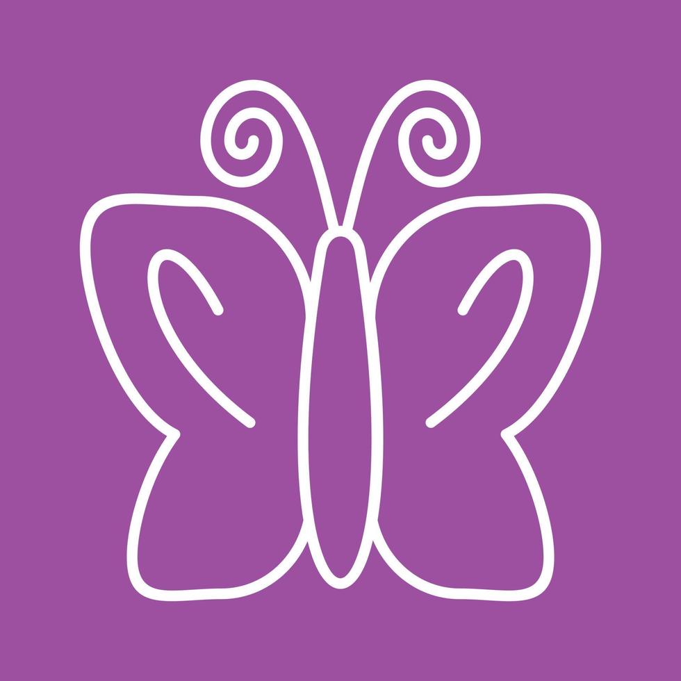 Butterfly II Line Color Background Icon vector