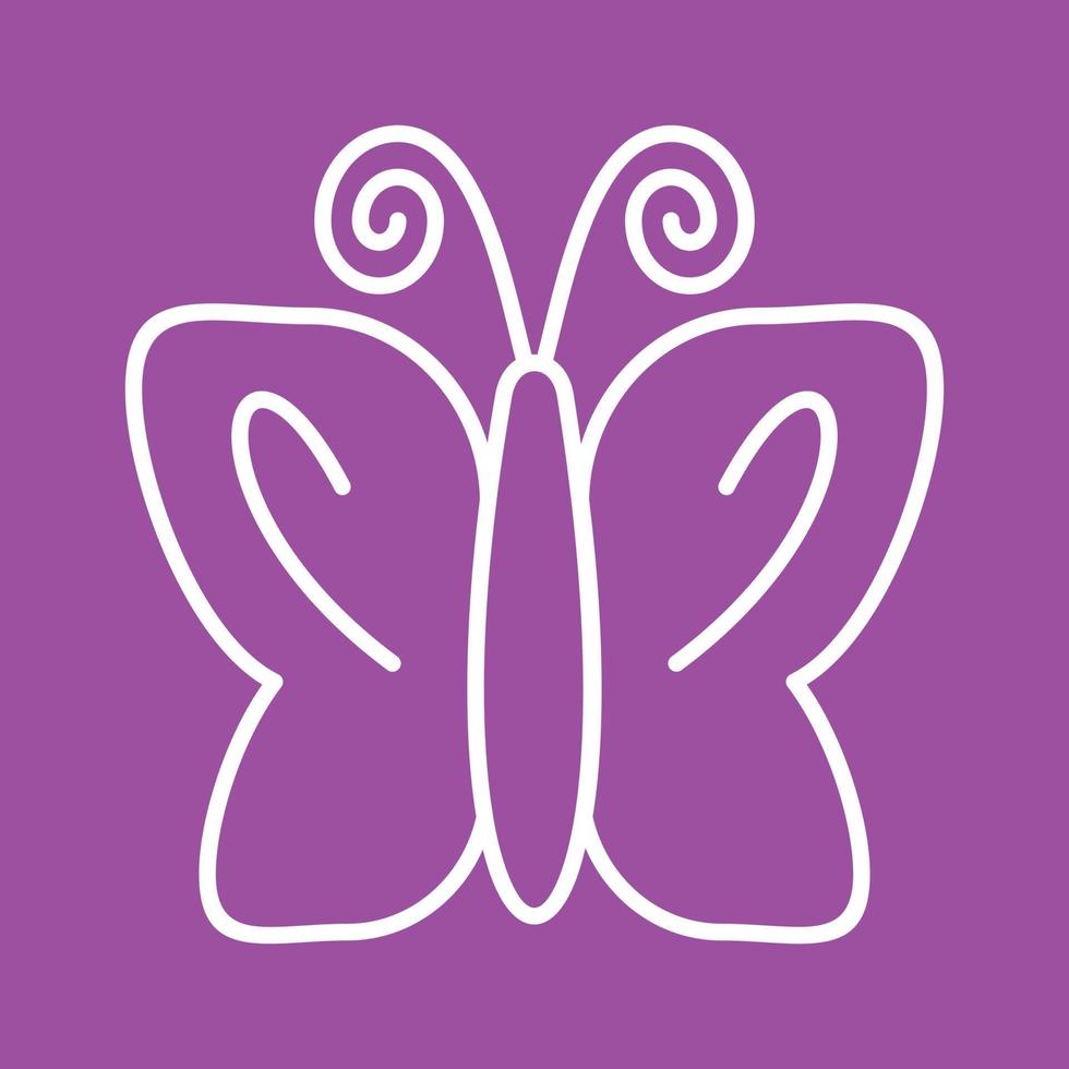 Butterfly II Line Color Background Icon vector