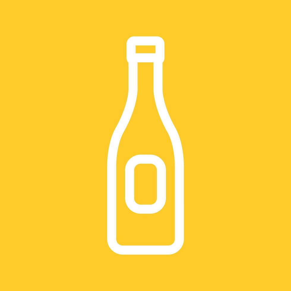 Champagne in Bottle Line Color Background Icon vector