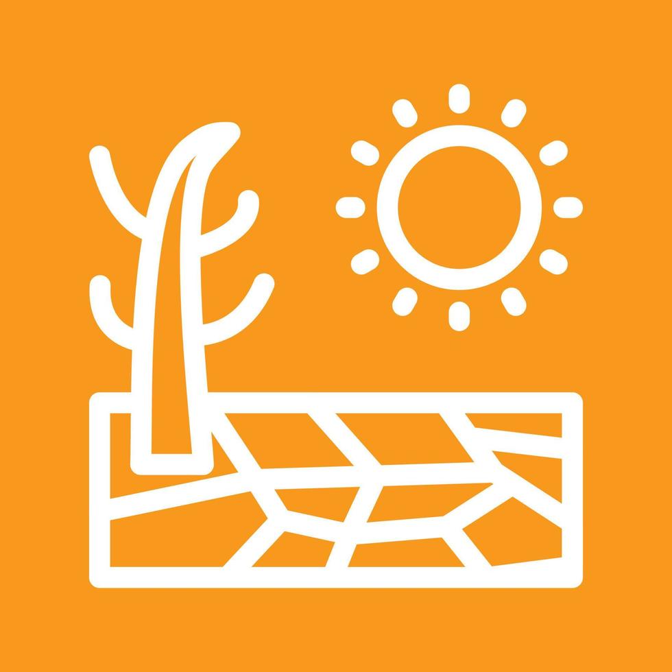 Drought Line Color Background Icon vector