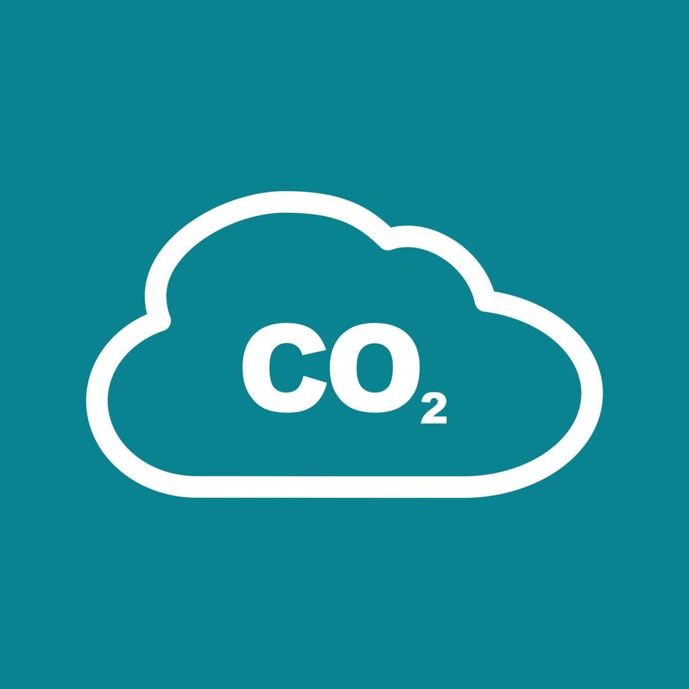 Carbon Dioxide Gas Line Color Background Icon vector