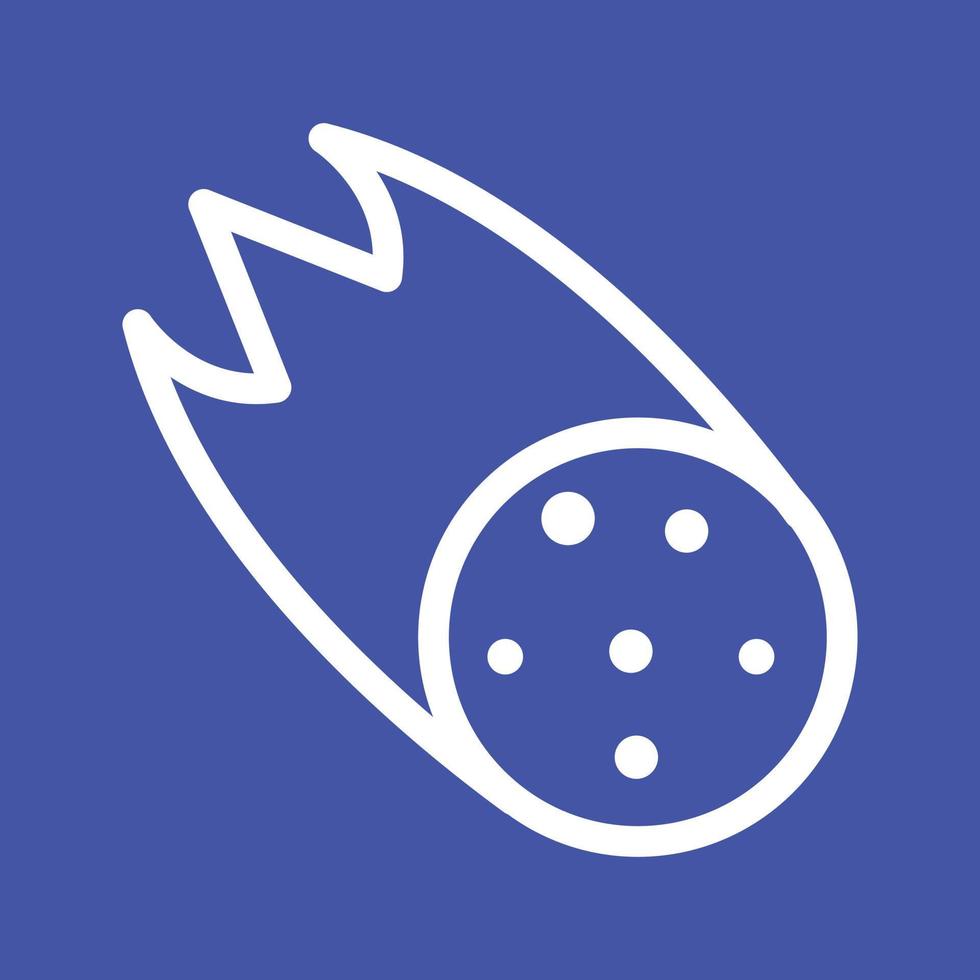 Falling Asteroid Line Color Background Icon vector