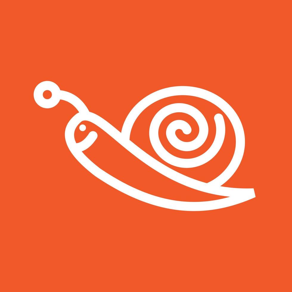 Snail Line Color Background Icon vector