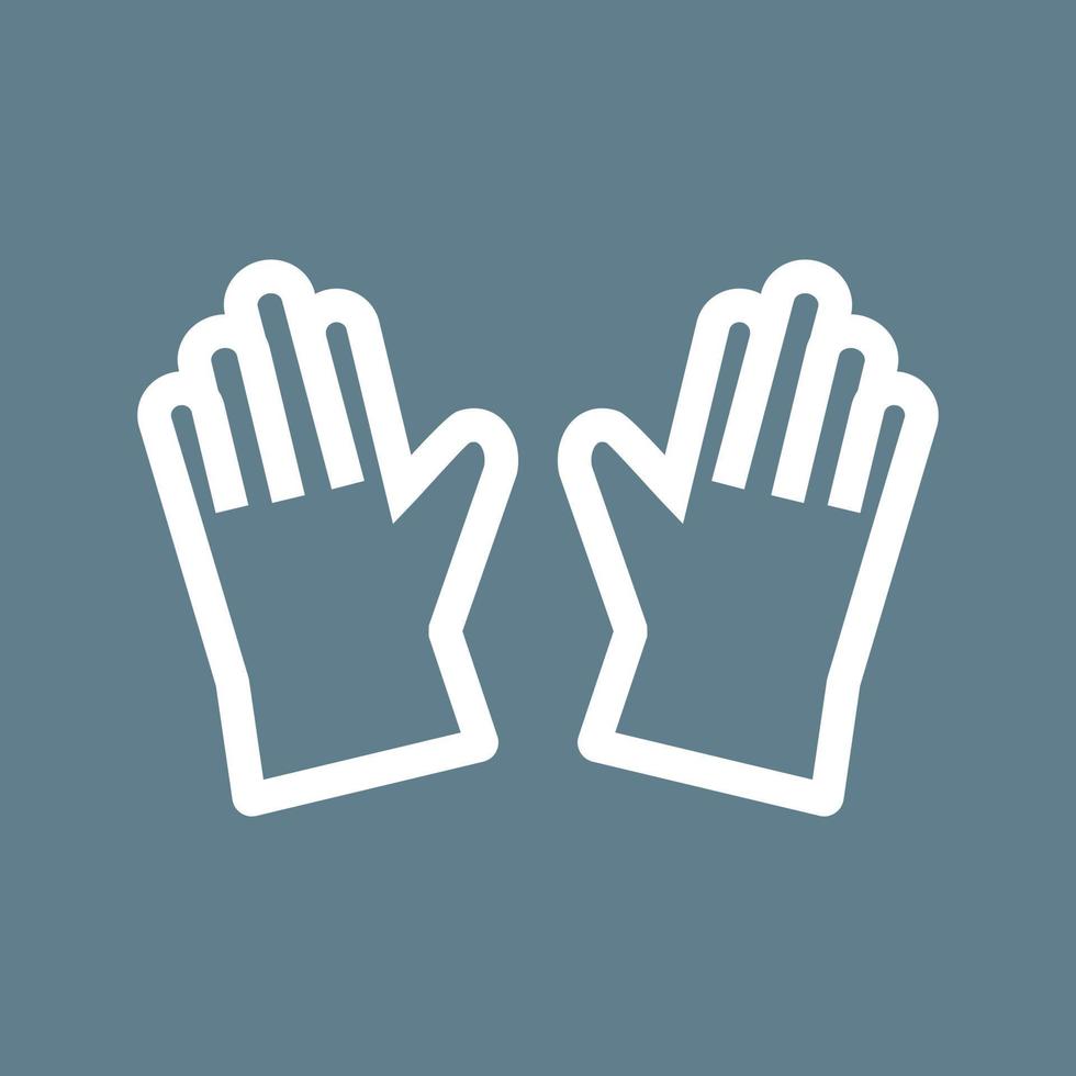Gloves Line Color Background Icon vector