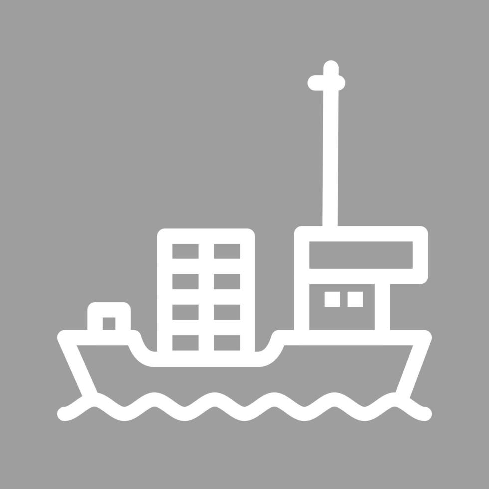 Cargo Ship II Line Color Background Icon vector