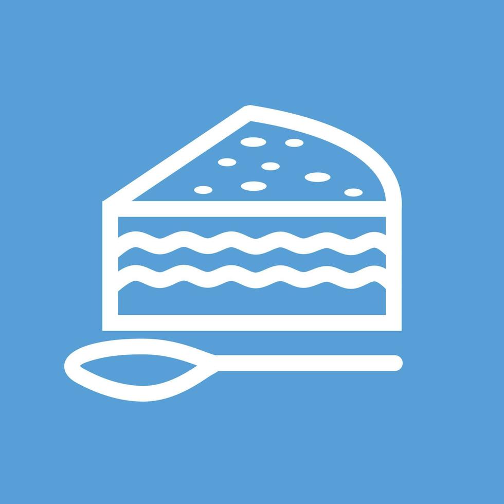 Chocolate cake piece Line Color Background Icon vector