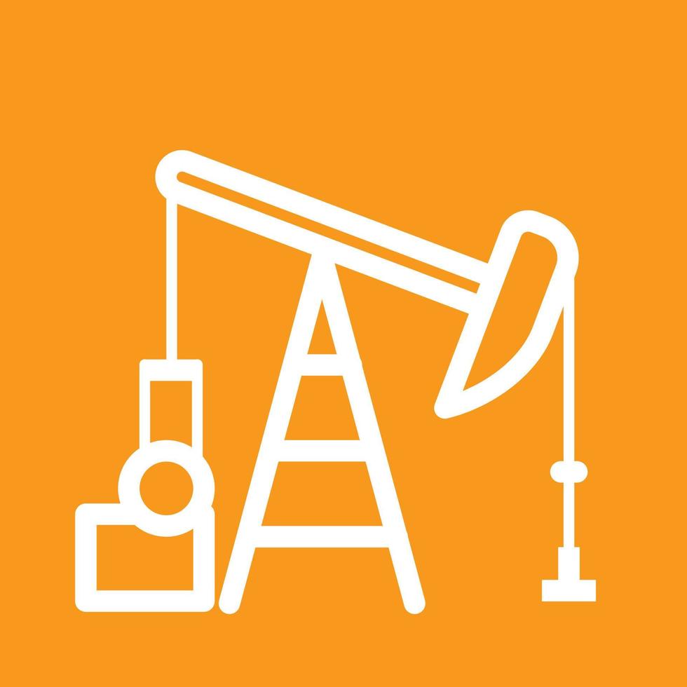 Pumpjack Line Color Background Icon vector