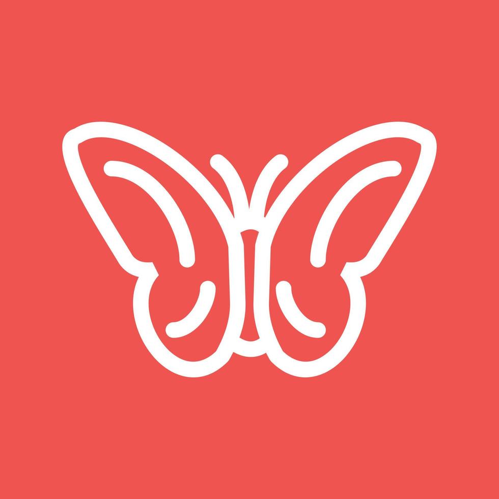 Butterfly Flying Line Color Background Icon vector