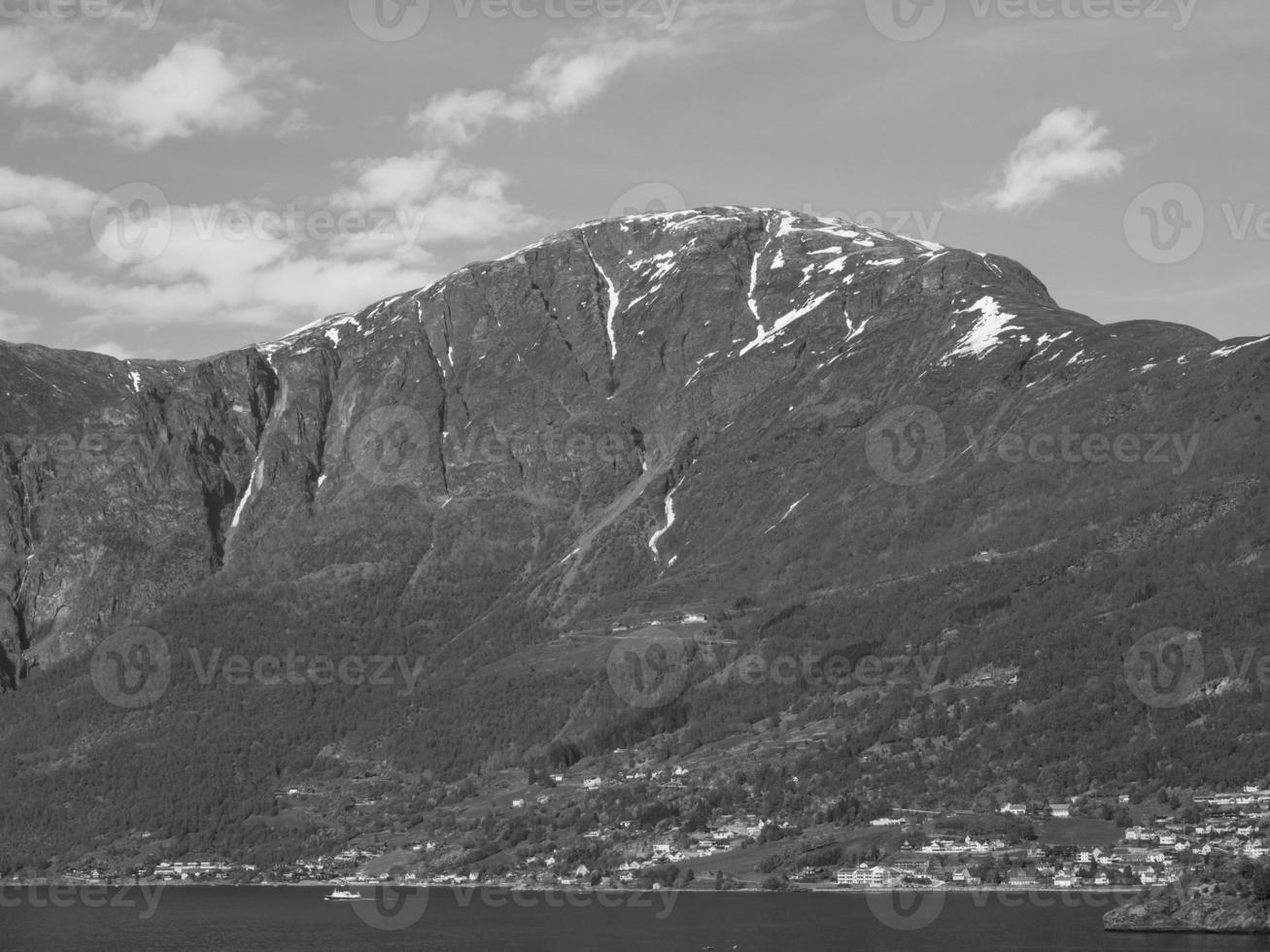 flam and the aurlandsfjord in norway photo