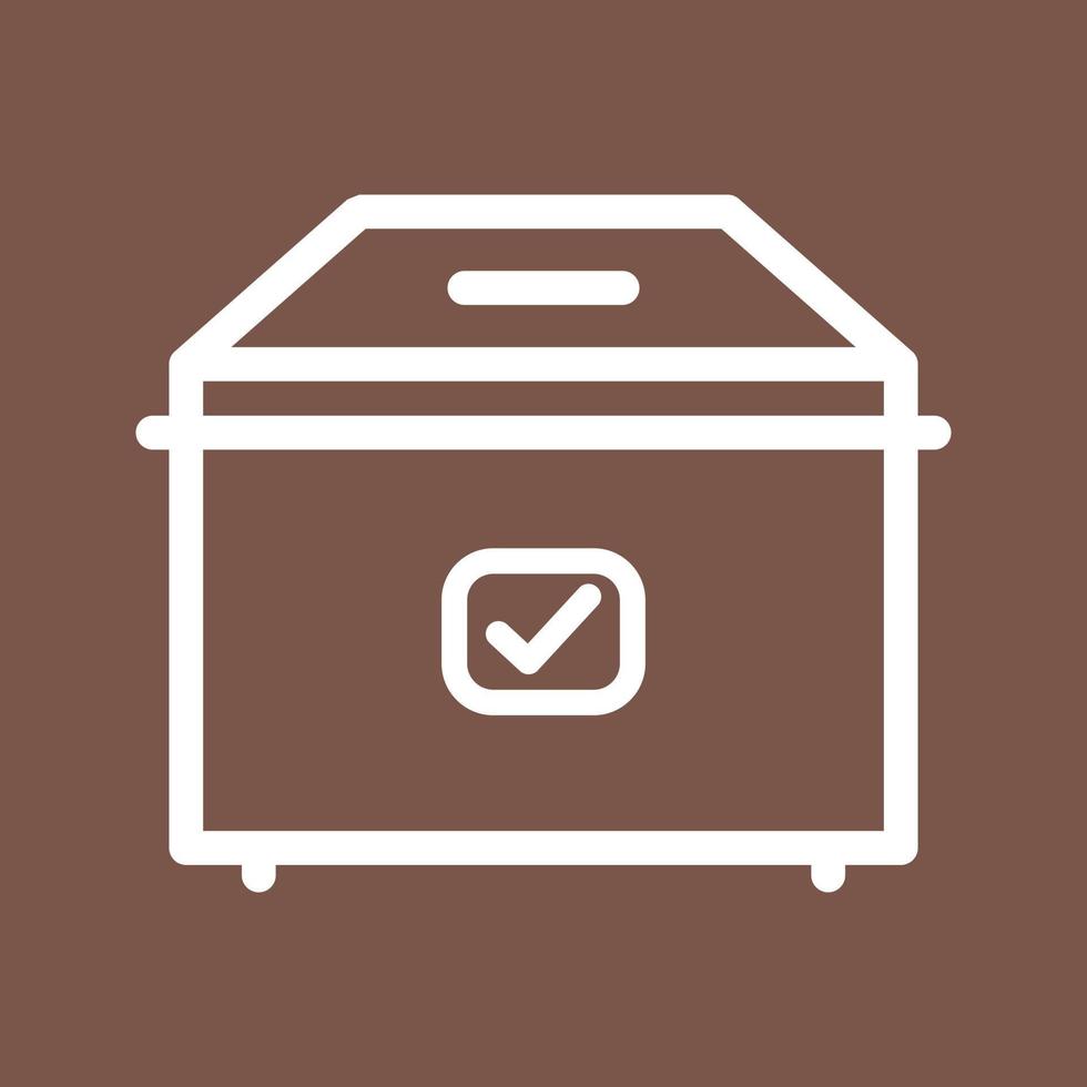 Ballot Box Line Color Background Icon vector