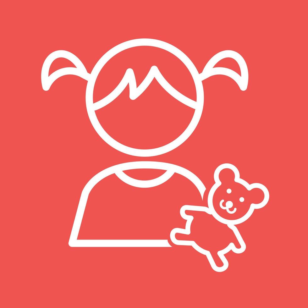 Holding Teddy Bear Line Color Background Icon vector