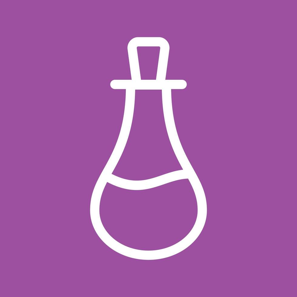 Flask Line Color Background Icon vector