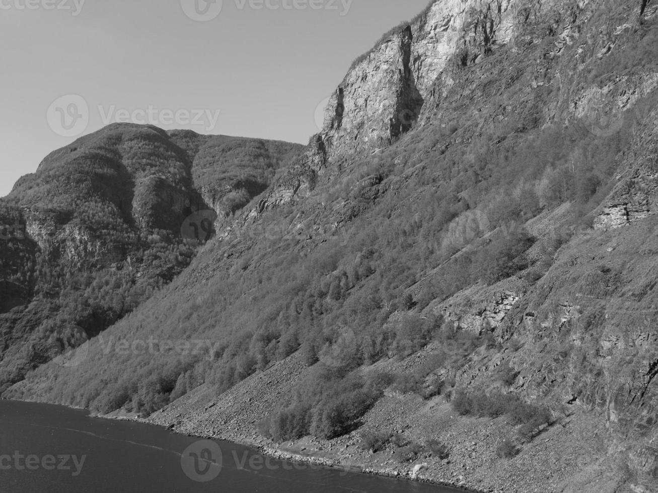 flam and the aurlandsfjord in norway photo