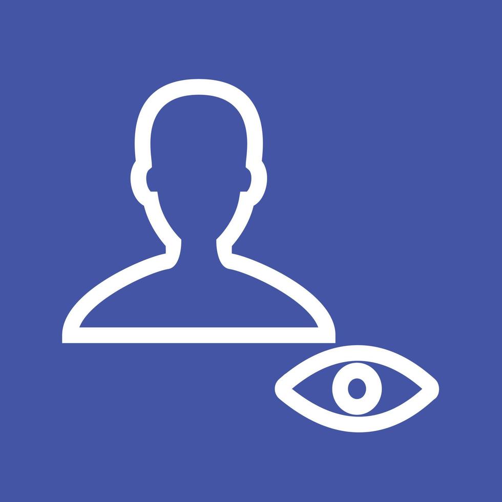 View Male Profile Line Color Background Icon vector
