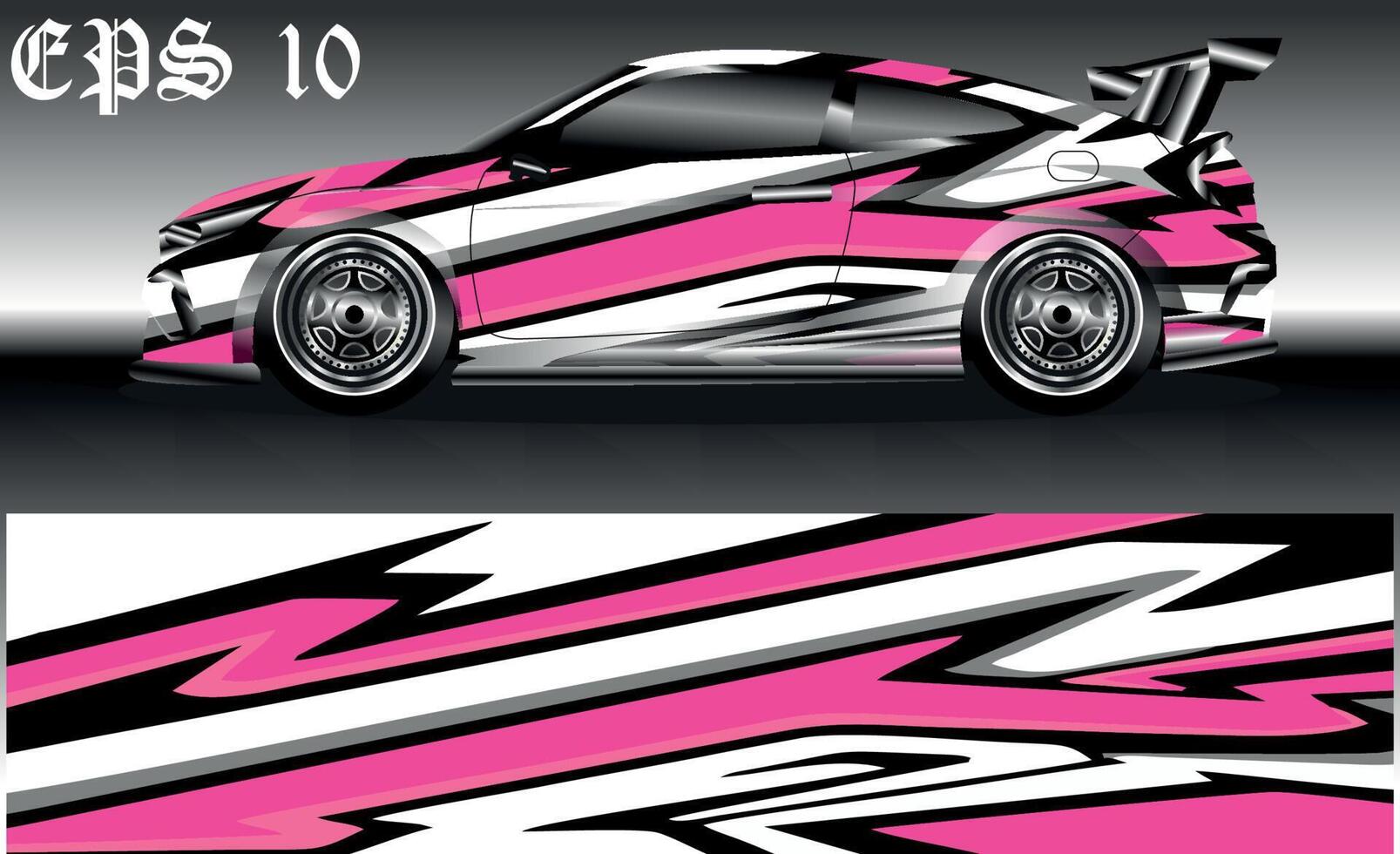 car wrap abstract racing graphic background for vinyl wrap and stickers vector