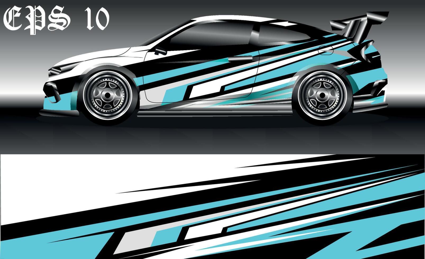 car wrap abstract racing graphic background for vinyl wrap and stickers vector