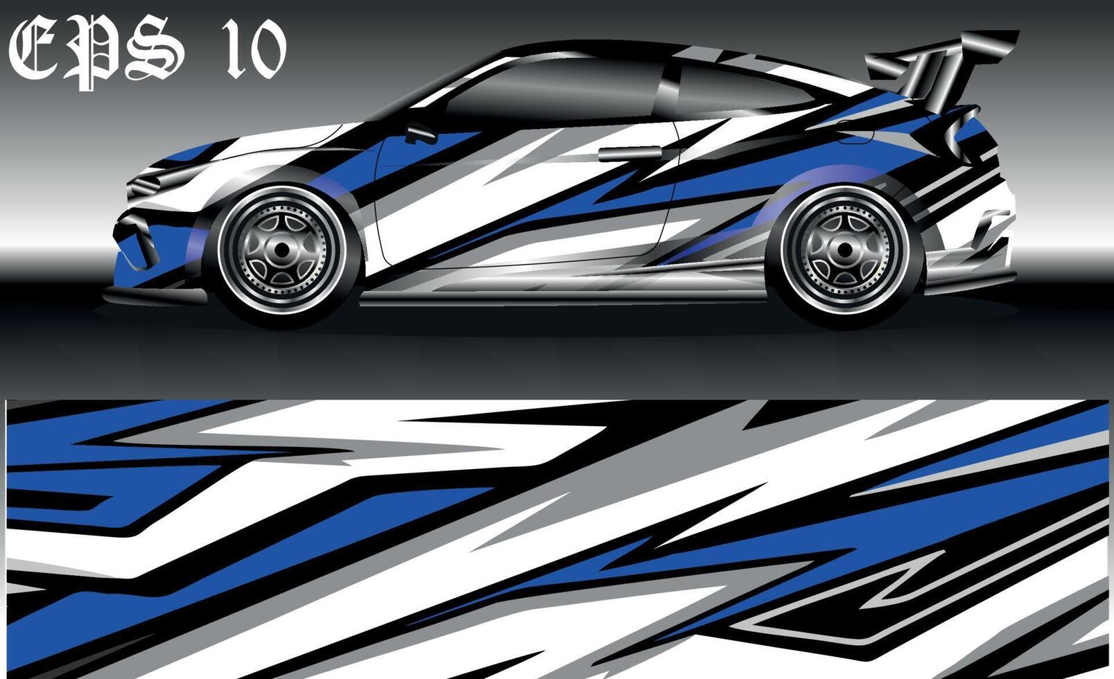 car wrap abstract racing graphic background for vinyl wrap and stickers vector